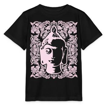 Tête de Bouddha, Bouddha thaïlandais, spirituel, Thaïlande - T-shirt bio MINI CREATOR Stanley/Stella Enfant - noir - Devant - Mikhail (115cm)