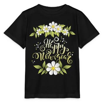 New Year's Greetings, Happy New Year - Stanley/Stella MINI CREATOR Kids’ T-Shirt - black - Front - Mikhail (115cm)