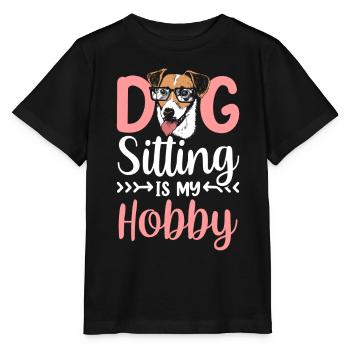 Dog sitting is my hobby Sitter Dog Sitting - Stanley/Stella MINI CREATOR Kids’ T-Shirt - black - Front - Mikhail (115cm)
