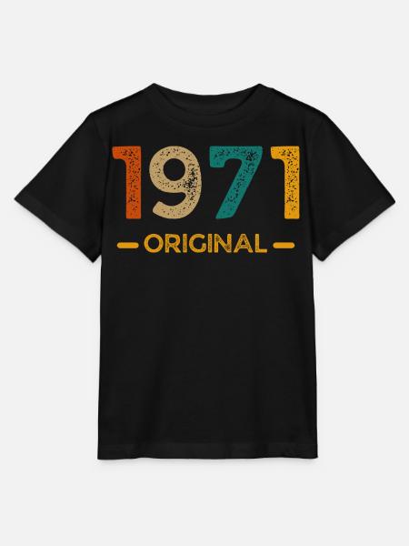 Original von 1971 - Stanley/Stella Kinder T-Shirt MINI CREATOR  - Schwarz