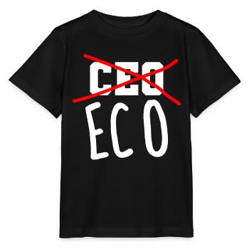 not CEO more ECO environmental awareness - Stanley/Stella MINI CREATOR Kids’ T-Shirt - black - Front - Mikhail (115cm)