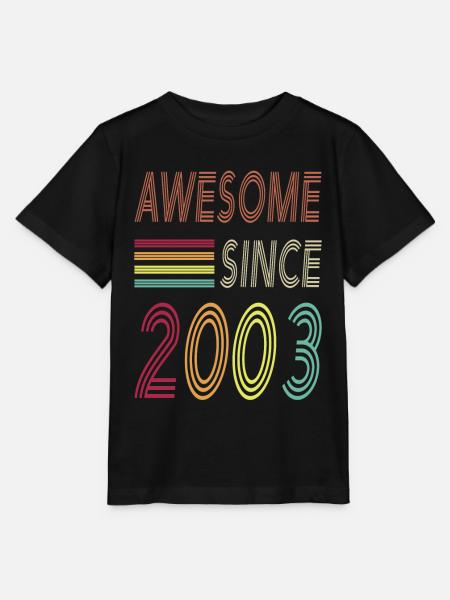 Awesome since 2003 - Stanley/Stella Kinder T-Shirt MINI CREATOR - Schwarz