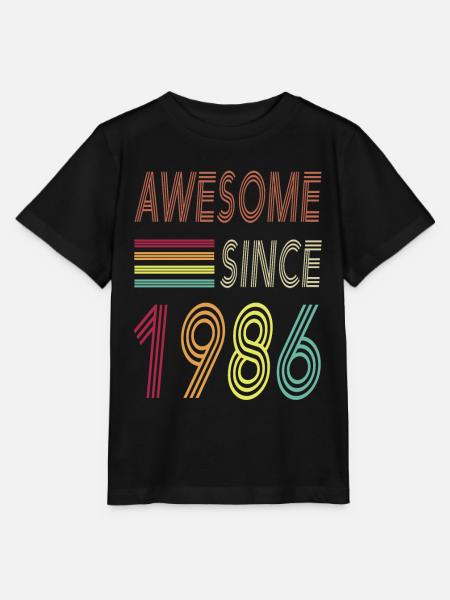 Awesome since 1986 - Stanley/Stella Kinder T-Shirt MINI CREATOR  - Schwarz