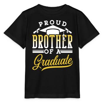 Fier frère d’un diplômé diplômé - T-shirt bio MINI CREATOR Stanley/Stella Enfant - noir - Devant - Mikhail (115cm)