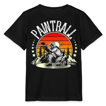 Paintball - Stanley/Stella Kinder T-Shirt MINI CREATOR  - Schwarz - Vorne - Mikhail (115cm)