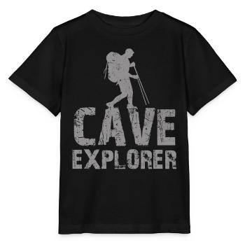 Spéléologue Grotte de spéléologie - T-shirt bio MINI CREATOR Stanley/Stella Enfant - noir - Devant - Mikhail (115cm)