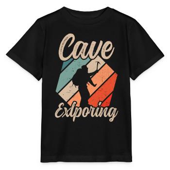 Höhle Erforschen Caving Höhlenwandern Cave - Stanley/Stella Kinder T-Shirt MINI CREATOR  - Schwarz - Vorne - Mikhail (115cm)