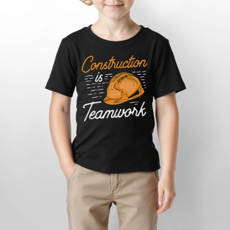 Construction work is teamwork Construction Construction site Teamwork Stanley/Stella MINI CREATOR Kids’ T-Shirt