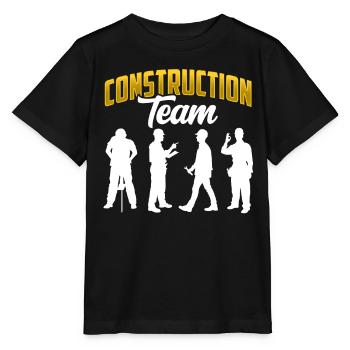 Équipe de construction Travail d’équipe Chantier de construction Travailleurs de la construction - T-shirt bio MINI CREATOR Stanley/Stella Enfant - noir - Devant - Mikhail (115cm)
