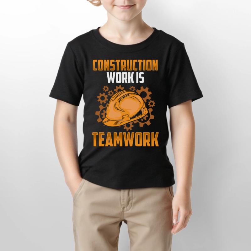 Construction work is teamwork Construction Teamwork Construction site Stanley/Stella MINI CREATOR Kids’ T-Shirt