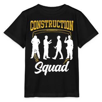 Construction team Teamwork Construction site Construction worker Construction team - Stanley/Stella MINI CREATOR Kids’ T-Shirt - black - Front - Mikhail (115cm)