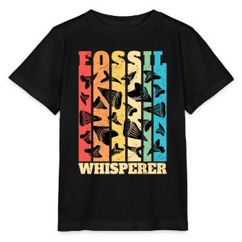 Fossile Whisperer Paléontologie Paléontologue - T-shirt bio MINI CREATOR Stanley/Stella Enfant - noir - Devant - Mikhail (115cm)