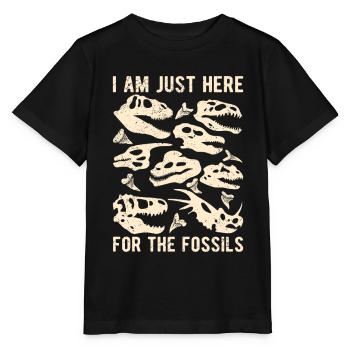 Paléontologie Paléontologue ici pour les fossiles - T-shirt bio MINI CREATOR Stanley/Stella Enfant - noir - Devant - Mikhail (115cm)