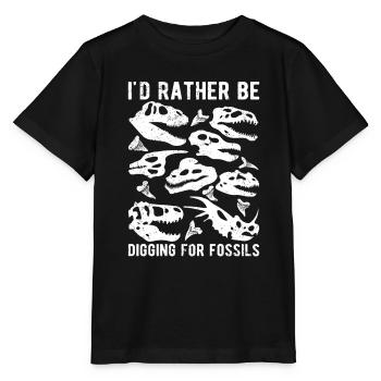 Paléontologie Paléontologue creusant pour les fossiles - T-shirt bio MINI CREATOR Stanley/Stella Enfant - noir - Devant - Mikhail (115cm)