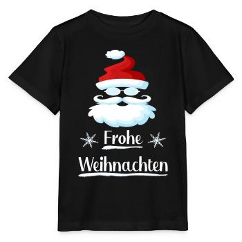Weihnachtsmann Fröhlich - Stanley/Stella Kinder T-Shirt MINI CREATOR  - Schwarz - Vorne - Mikhail (115cm)