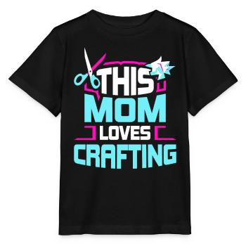 This Mom Loves To Craft Mom Crafts - Stanley/Stella MINI CREATOR Kids’ T-Shirt - black - Front - Mikhail (115cm)