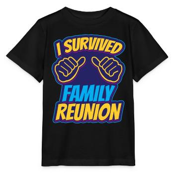 I survived a family reunion family team - Stanley/Stella MINI CREATOR Kids’ T-Shirt - black - Front - Mikhail (115cm)
