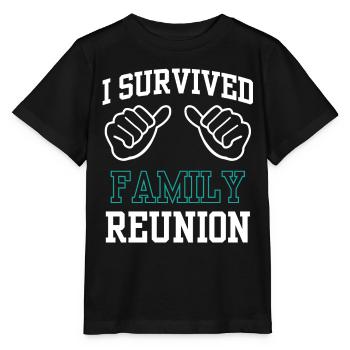 I survived a family reunion team family - Stanley/Stella MINI CREATOR Kids’ T-Shirt - black - Front - Mikhail (115cm)