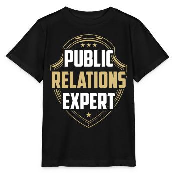 Public Relations Experte Job PR Beruf - Stanley/Stella Kinder T-Shirt MINI CREATOR  - Schwarz - Vorne - Mikhail (115cm)