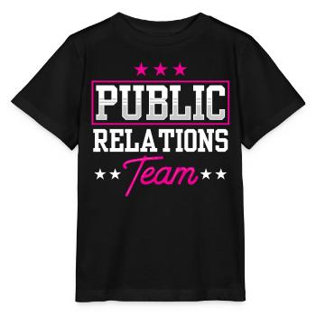 Équipe Öffentlichkeitsarbeit Job PR Relations publiques - T-shirt bio MINI CREATOR Stanley/Stella Enfant - noir - Devant - Mikhail (115cm)