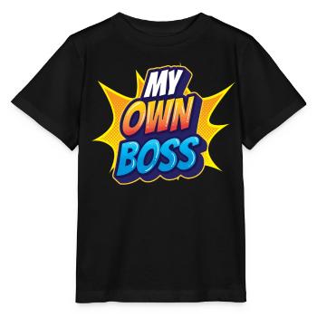 Mon propre patron Freelance freelance - T-shirt bio MINI CREATOR Stanley/Stella Enfant - noir - Devant - Mikhail (115cm)