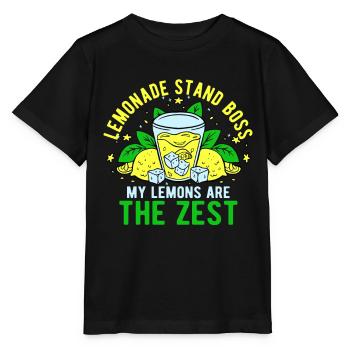 Vendeur de limonade stand de limonade - T-shirt bio MINI CREATOR Stanley/Stella Enfant - noir - Devant - Mikhail (115cm)