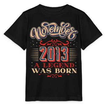 2013, Birthday, November 2013, 11.2013, 11-2013 - Stanley/Stella MINI CREATOR Kids’ T-Shirt - black - Front - Mikhail (115cm)