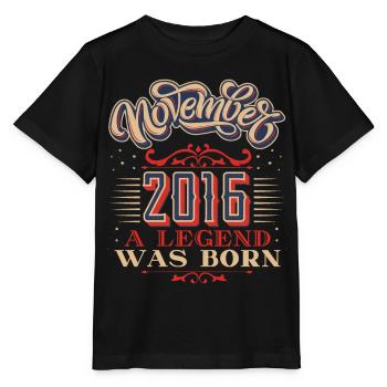 2016 birthday, November-2016, 11-2016 - Stanley/Stella MINI CREATOR Kids’ T-Shirt - black - Front - Mikhail (115cm)