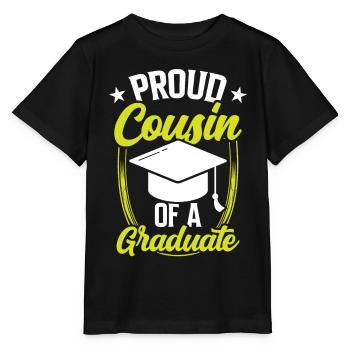 Fier cousin d’un diplômé diplômé - T-shirt bio MINI CREATOR Stanley/Stella Enfant - noir - Devant - Mikhail (115cm)
