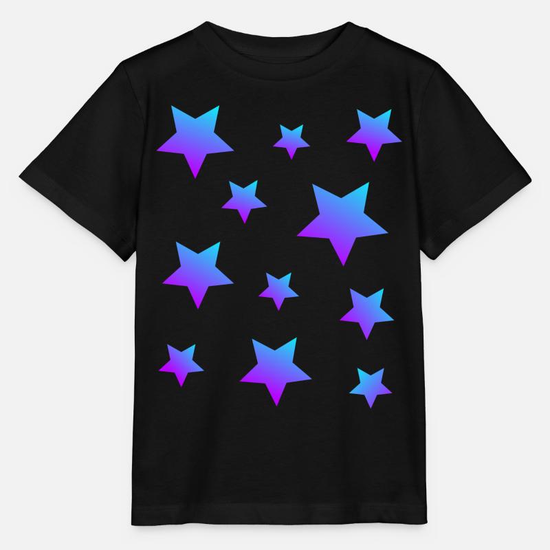 Star Star Pack Bleu-Violet - T-shirt bio MINI CREATOR Stanley/Stella Enfant - noir