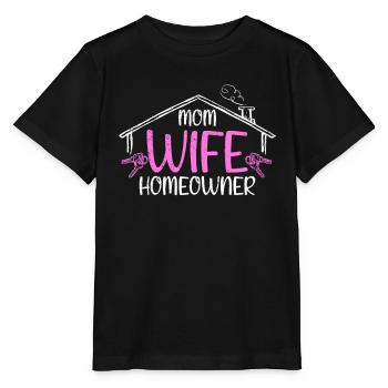 Pendaison de crémaillère Mère Acheteur De Maison Propriétaire - T-shirt bio MINI CREATOR Stanley/Stella Enfant - noir - Devant - Mikhail (115cm)