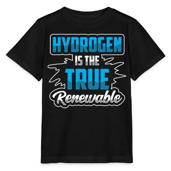 Wasserstoff Ist Die Wahre Erneuerbare Energie - Stanley/Stella Kinder T-Shirt MINI CREATOR  - Schwarz - Vorne - Mikhail (115cm)