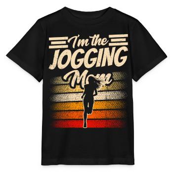 Ich Bin Die Joggende Mutter Laufen Mama Läuferin - Stanley/Stella Kinder T-Shirt MINI CREATOR  - Schwarz - Vorne - Mikhail (115cm)
