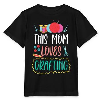 This Mom Loves To Craft Craft Mom - Stanley/Stella MINI CREATOR Kids’ T-Shirt - black - Front - Mikhail (115cm)