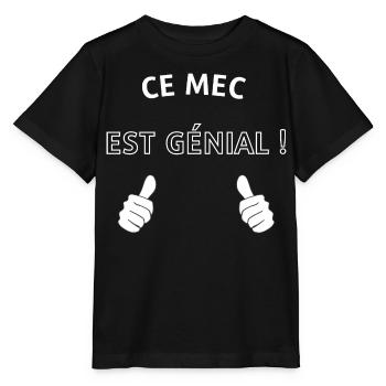 Ce mec est génial - T-shirt bio MINI CREATOR Stanley/Stella Enfant - noir - Devant - Mikhail (115cm)