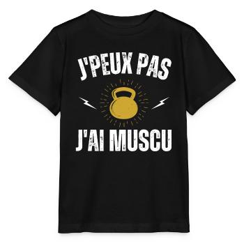 Je peux pas jai mucu - T-shirt bio MINI CREATOR Stanley/Stella Enfant - noir - Devant - Mikhail (115cm)