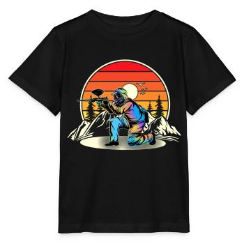 Paintball - Stanley/Stella Kinder T-Shirt MINI CREATOR  - Schwarz - Vorne - Mikhail (115cm)