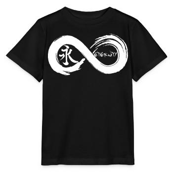 Unendliches Symbol und Ewigkeit auf Japanisch (weiß) - Stanley/Stella Kinder T-Shirt MINI CREATOR  - Schwarz - Vorne - Mikhail (115cm)