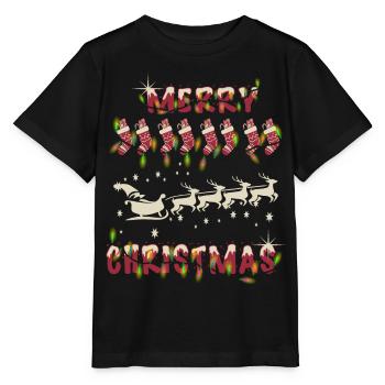 Santa Claus - Stanley/Stella MINI CREATOR Kids’ T-Shirt - black - Front - Mikhail (115cm)