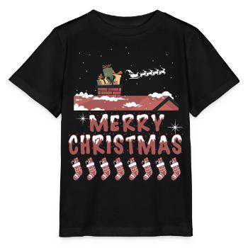 Frohes Fest zu Hause - Stanley/Stella Kinder T-Shirt MINI CREATOR  - Schwarz - Vorne - Mikhail (115cm)
