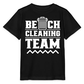 Équipe de nettoyage de plage Nettoyage de plage - T-shirt bio MINI CREATOR Stanley/Stella Enfant - noir - Devant - Mikhail (115cm)