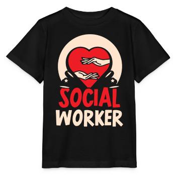 Travailleur social Travailleur social Profession de travailleur social - T-shirt bio MINI CREATOR Stanley/Stella Enfant - noir - Devant - Mikhail (115cm)