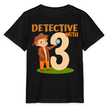 Detective Birthday Boy 3yr Im 3 Years Old Gift - Stanley/Stella Kinder T-Shirt MINI CREATOR  - Schwarz - Vorne - Mikhail (115cm)