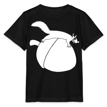 Das Eichhörnchen gegen die Eichel (weiß) - Stanley/Stella Kinder T-Shirt MINI CREATOR  - Schwarz - Vorne - Mikhail (115cm)