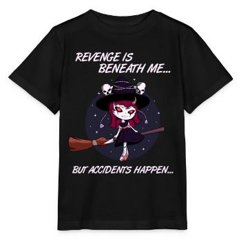Hexe Auf Besenstiel Kawaii Witch Halloween Kostüm - Stanley/Stella Kinder T-Shirt MINI CREATOR  - Schwarz - Vorne - Mikhail (115cm)