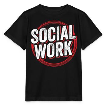 Travail social Travailleur social Profession Travail social - T-shirt bio MINI CREATOR Stanley/Stella Enfant - noir - Devant - Mikhail (115cm)