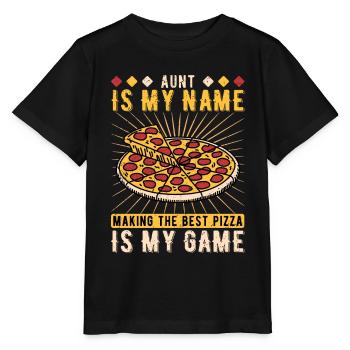 Pizzaïolo tante Pizzaiolo - T-shirt bio MINI CREATOR Stanley/Stella Enfant - noir - Devant - Mikhail (115cm)