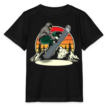 Snowboard Snowboarding Snowboarder - Stanley/Stella MINI CREATOR Kids’ T-Shirt - black - Front - Mikhail (115cm)