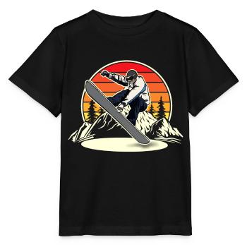 Snowboard Snowboarding Snowboarder - T-shirt bio MINI CREATOR Stanley/Stella Enfant - noir - Devant - Mikhail (115cm)