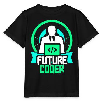 Zukünftiger Coder Coding Programmierer Code - Stanley/Stella Kinder T-Shirt MINI CREATOR  - Schwarz - Vorne - Mikhail (115cm)